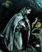 El Greco St Francis in Prayer before the Crucifix or Saint Francis Kneeling in Meditation USA oil painting artist